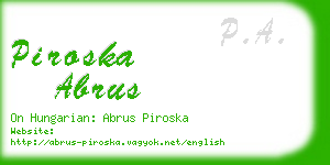 piroska abrus business card
